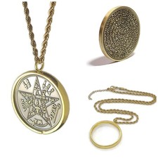 Tetragrammaton 72 names of God 1FitAll King Solomon Coin Necklace