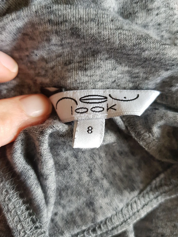 New Look peplum grey Top Size 8 sleeveless womens - Image 3 of 4