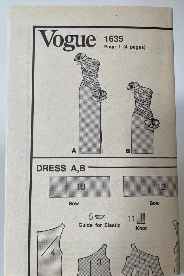 Vogue Sewing Pattern Bellville Sassoon Evening Cocktail Holiday Dress Size 12 - Image 2 of 3