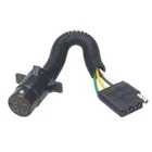 Trailer Light Wiring Adapter 4-Way Round to 4-Pin Flat West Marine 7066137