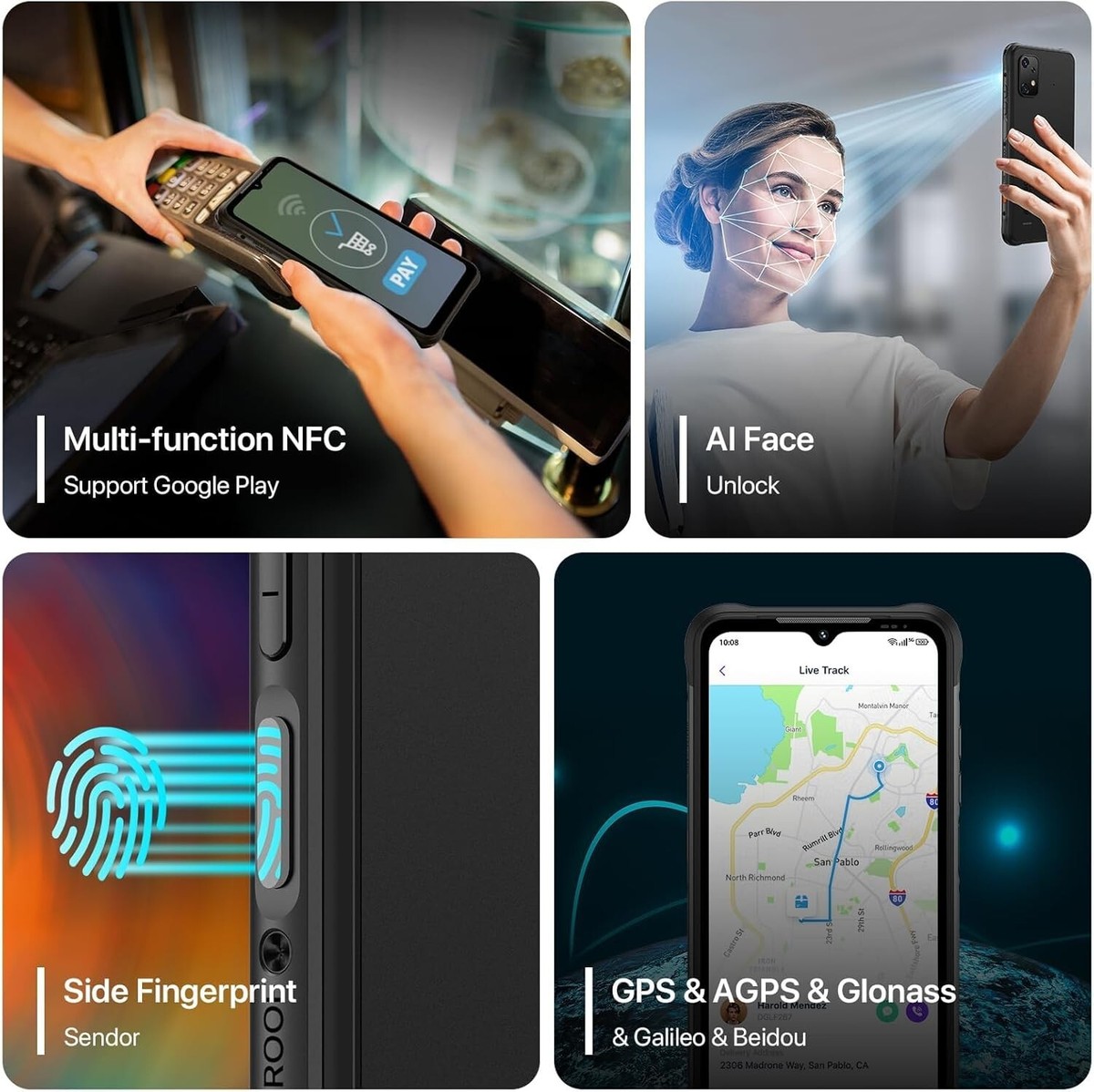 UMIDIGI BISON X20 6GB+128GB Rugged Android 13 NFC Unlocked