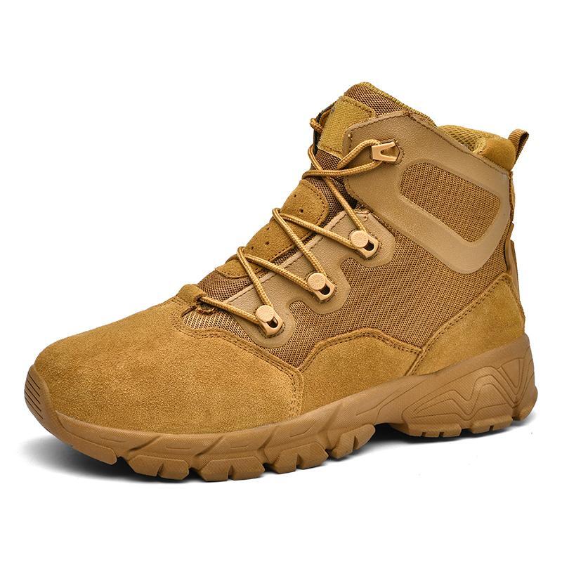 SAOLA Stivaletti da uomo sportivi all'aperto comfort rete stringati tacco a blocco formali