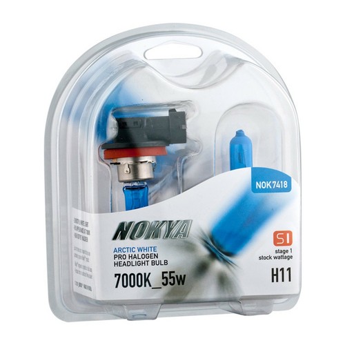 Nokya 7000K White H11 Nok7418 55W Two Bulbs Head Light Low Beam Replacement Lamp - Picture 2 of 12