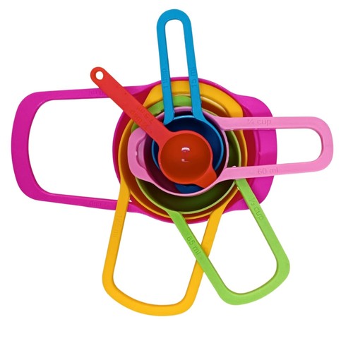6 Pieces Colorful Measuring Cup Set Cooking Tool Plastic Free Shipping - Picture 7 of 12