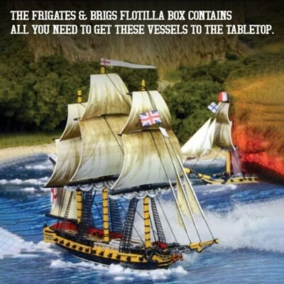 Warlord Games Black Seas – Frigates & Brigs Flotilla – Neuf, Wargame Naval