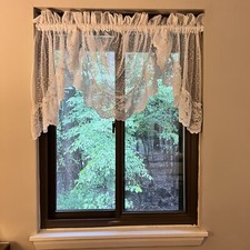 Beacon Looms Lace Curtain Valances Made in USA 1950-60 Granny Core Cottage Core