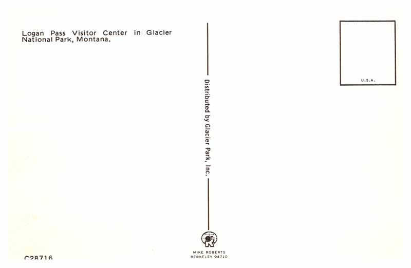 Postcard TOURIST ATTRACTION SCENE Glacier National Park Montana MT 10/