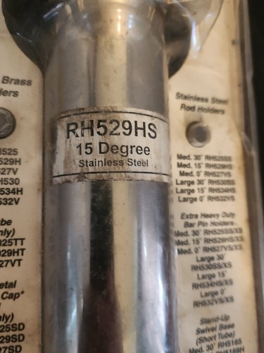 Lee's Flush Mount Stainless Rod Holder 2" Diameter Tackle RH-529HS Medium 15° - Picture 6 of 6