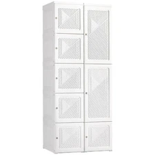 Portable Wardrobe Closet Foldable Bedroom Armoire Clothes Organizer Cube Storage
