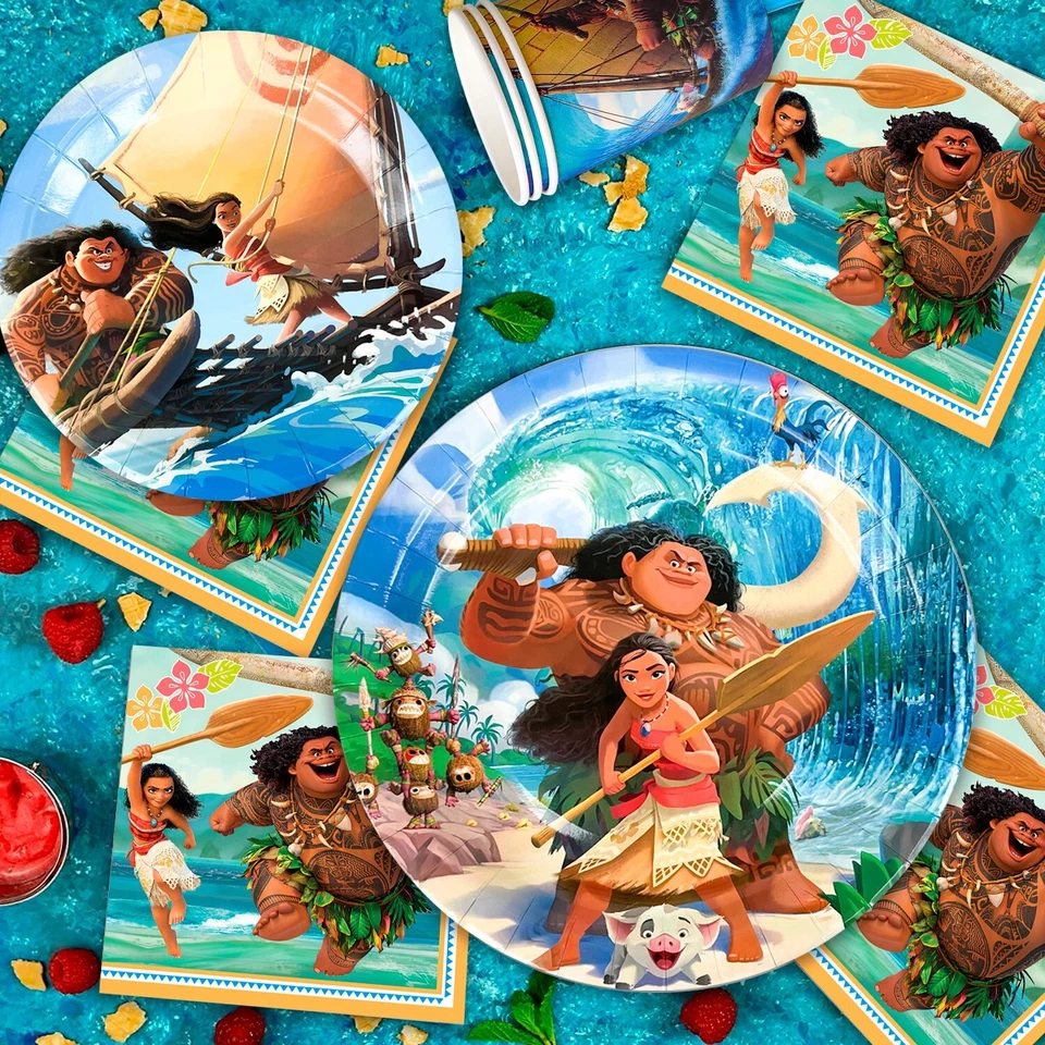 Moana Birthday Party Supplies,85 Pcs Moana Party Decorations and Tableware Set - Image 4 of 4