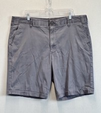 Lee Extreme Comfort Men  s Sz 42 Chino Shorts Gray Stretchy Slash Pockets Casual