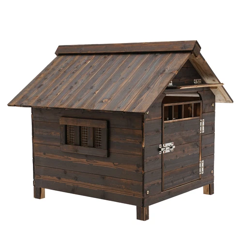 Pet House&Dog House with Window and Door for Dog within 10kg/22.05 lbs Brown New - Picture 14 of 18