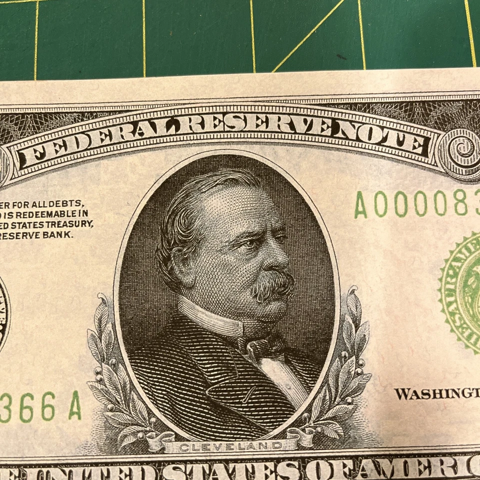 Reproduction 1934 $1000 Bill USA Federal Reserve Note Boston Copy Read Below!! - Image 3 of 4