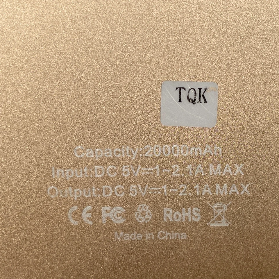 Expert power Gold Portable 5- Volts 20000mAh Battery Charger Power Bank - Image 3 of 4