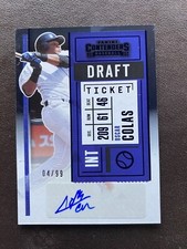 2020 Panini Contenders Oscar Colas Blue Draft Ticket Auto /99 #PT2-OC White Sox