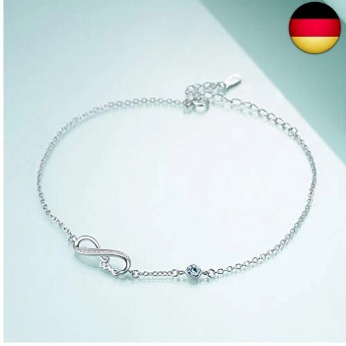 Infinity Armband Damen Sterling Silber 925 Unendlichkeitszeichen Armband - Bild 2 von 7