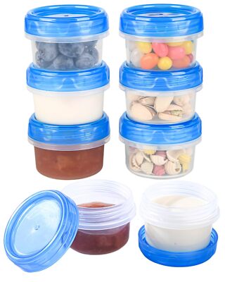 Salad Dressing Containers,[8 Pack*2 oz] Reusable Easy to Open Dressing,Condiment