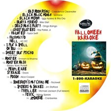 CUSTOM KARAOKE HALLOWEEN 19 GREAT SONG cdg CD G RARE THRILLER HAUNTED  MORE
