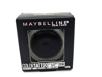 Maybelline Color Tattoo Cream Eyeshadow Black, Risk Maker # 55 0.14 Oz. NEW!