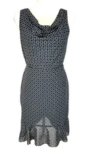 The Limited Blue White Floral Mini Sheath Flare Ham Dress Women Size 4