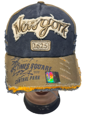 NEW YORK TIMES SQUARE CENTRAL PARK Washed Denim Cap Adjustable