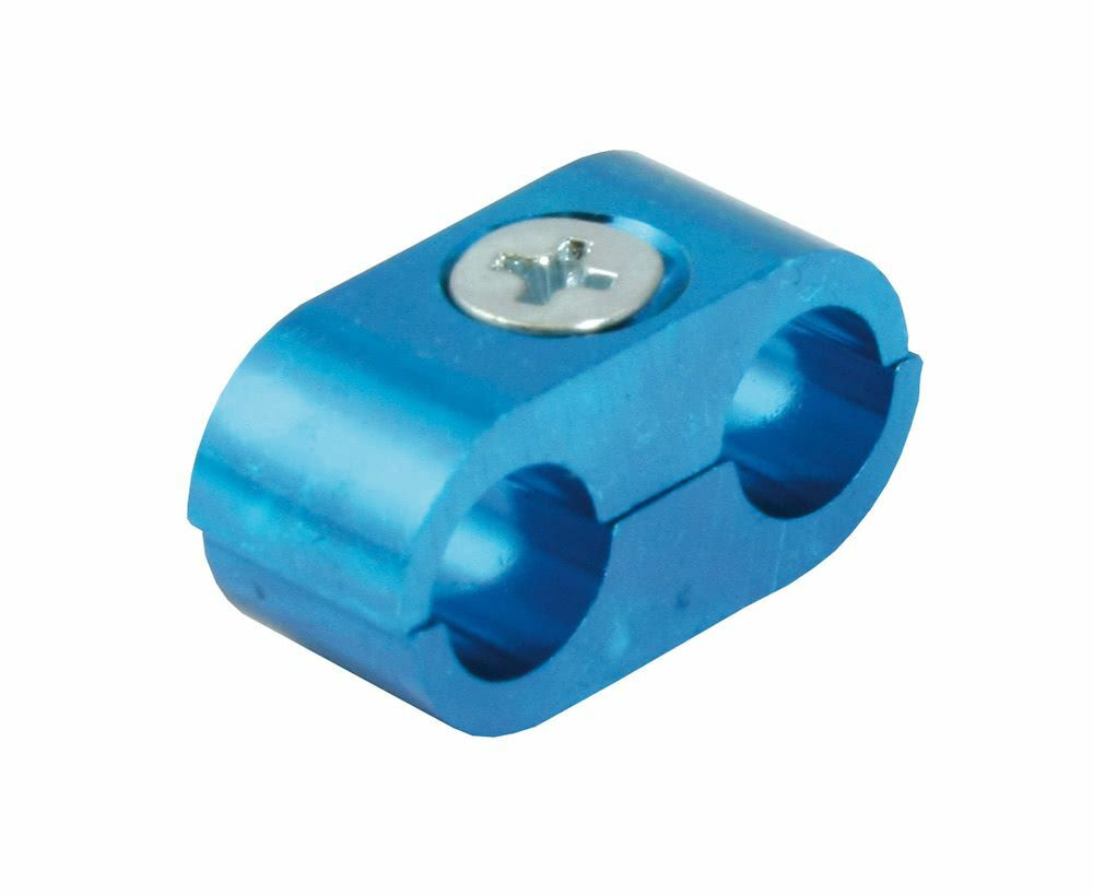 Bike It Motorcycle Dual Control Cable Pipe Separator Blue / Chrome