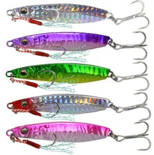 5PCS Metal Spoon Fishing Lures Sinking Spinner Hook Bass Jigs Trout Spinner Bait