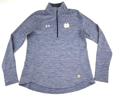 UNDER ARMOUR NOTRE DAME ColdGear Reactor 1/4 Zip Pullover Sweater