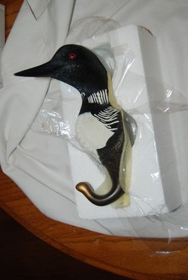 Natures Window Quebec Canada Loon Coat Hanger New in box