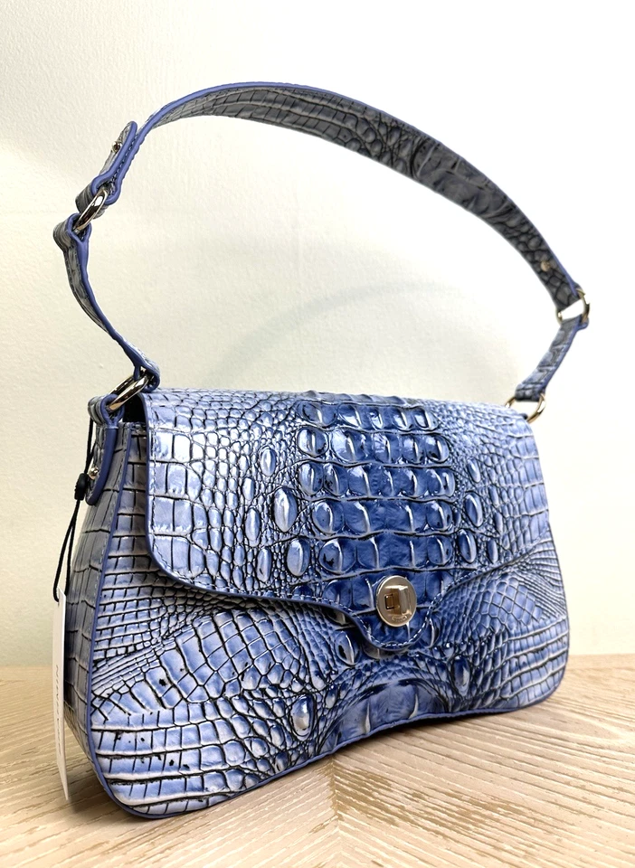 BOLSO DE HOMBRO BRAHMIN NERIDA BELL BOTTOM DENIM AZUL OMBRE MELBOURNE CUERO Foto 4 de 4