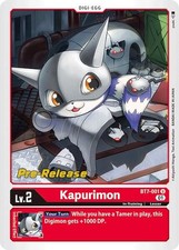 Kapurimon Uncommon Next Adventure Pre-Release Cards Foil BT7-001 U NM