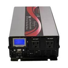 2500W Pure Sine Wave Power Inverter 12V 24V 48V DC to 120V 240V AC USB Port