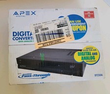 Apex DT250A Digital TV Converter Box -Analog Pass- Through NEW IN BOX