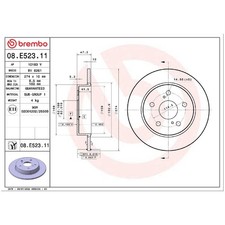 2x Brembo Scheibenbremse hinten 4243102320 26053668