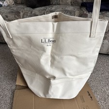L.L. Bean Canvas, Large Boat And Tote White Outdoor Specialist Since 1912