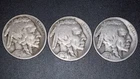 1925-P, 1926-P, & 1927-P Buffalo Nickels - Dates Visible - Great Set of Coins!