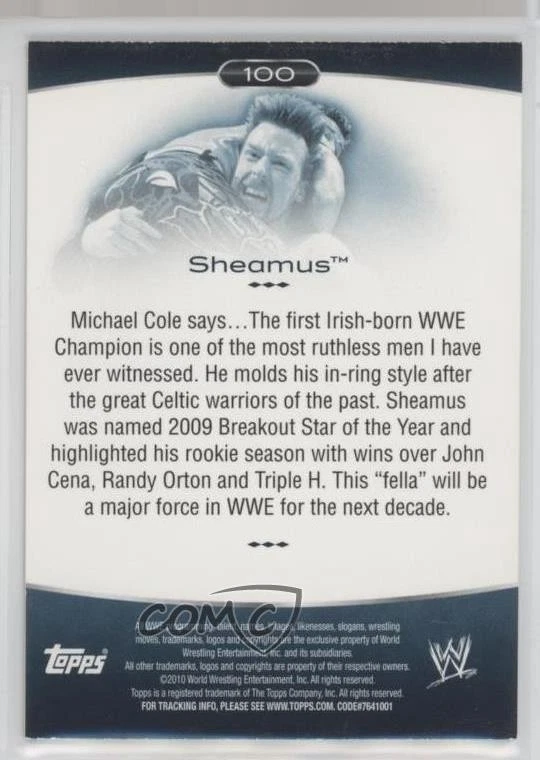 2010 Topps Platinum WWE Rainbow Sheamus #100 - Image 2 of 2