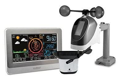La Crosse Technology WS6869 WLAN-Wetterstation mit Windmesser weiß silber