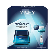 Vichy Min ral 89 Moisture Recovery Night Cream Kit Jasmine Lily Texture 3pcs NEW