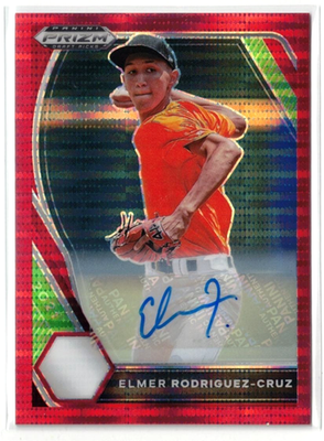 #ad 2021 Panini Prizm Draft Picks RED Pulsar AUTO Elmer Rodriguez Cruz Autograph 11 $76.50