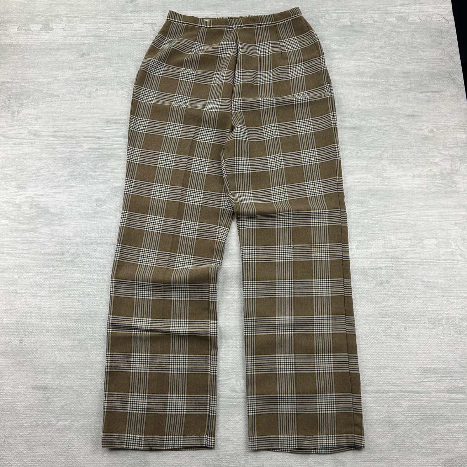 Vintage 50s Carol Brent Montgomery Ward Pants Size 27x30 Plaid Trousers Side Zip