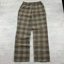 Vintage 50s Carol Brent Montgomery Ward Pants Size 27x30 Plaid Trousers Side Zip