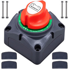 Car Battery Disconnect Switch 12V 24V 48V 1-2-Both-Off Battery Kill Switch Power