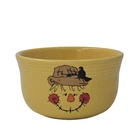 Vtg Rare HLC Fiestaware Halloween SCARECROW Gusto Bowl Yellow Fall Hard To Find