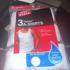 Max Deals Tagless Moisture Wicking Mens White...