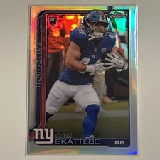 2025 Topps Chrome Cam Skattebo RC Silver Refractor #331 New York Giants