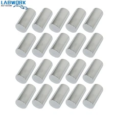 Chrome Lug Nut Covers Screw On Flat Top Cylinder 33mm Pack Of 20 ABS Plastic