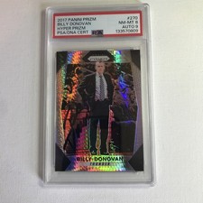 HOF Billy Donovan PSA9 MINT 2017 Panini Prizm #270 Hyper Prizm Autographed 