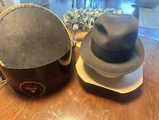 Vintage Churchill Ltd. Fedora Hat 7 3/8 w/ Original Lewis  Thos. Saltz Box