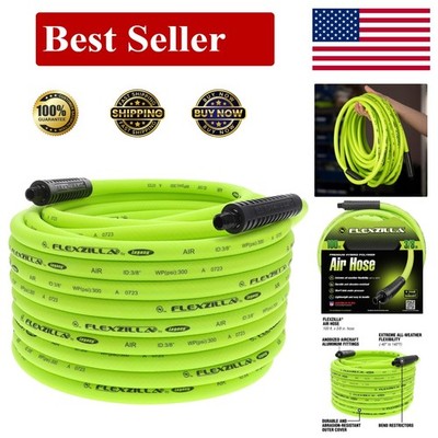 Durable 100 ft ZillaGreen Air Hose - Flexible Hybrid Polymer for Any Environment